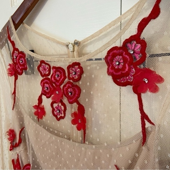 Alice By Temperley Nude Embellished Embroidery Dress - Picture 9 of 16